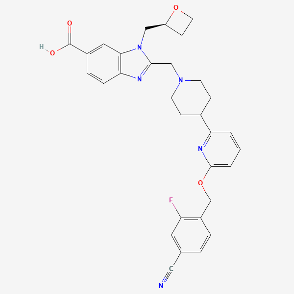 2D chemical structure of Danuglipron (PubChem CID 134611040)