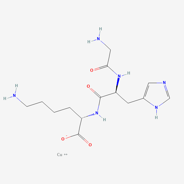 2D chemical structure of GHK-Cu (PubChem CID 71587328)