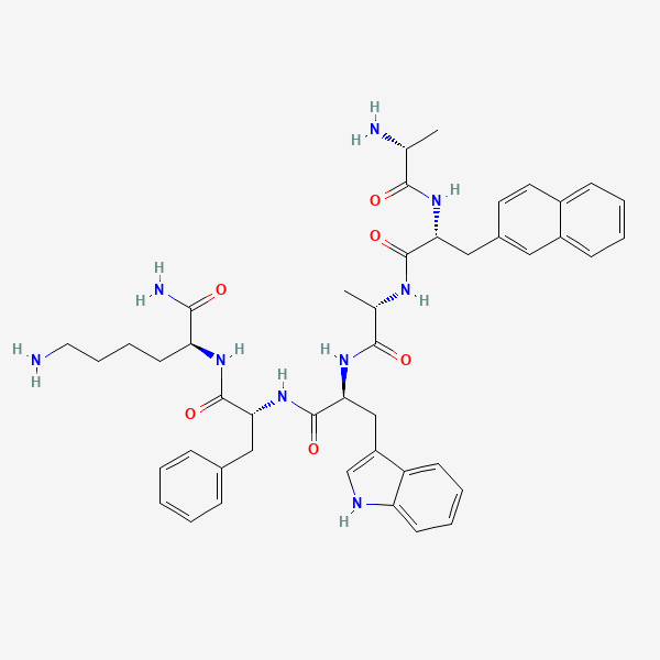 2D chemical structure of GHRP-2 (PubChem CID 6918245)