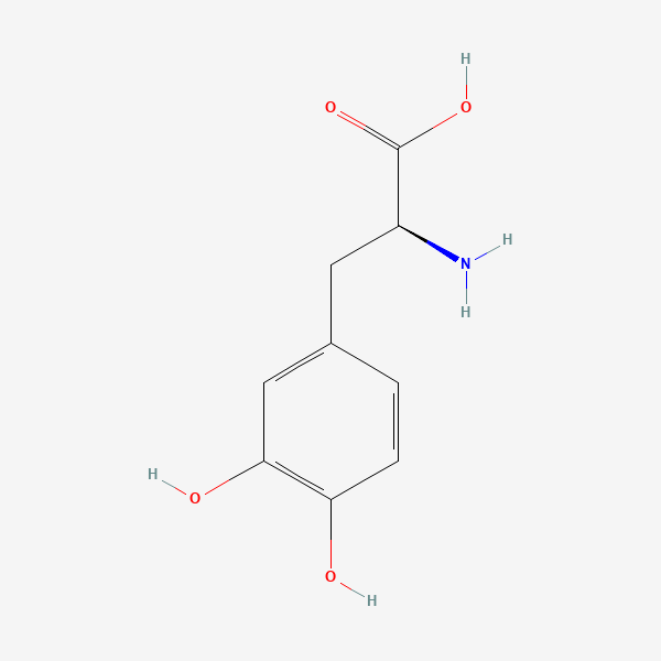 2D chemical structure of L-DOPA (PubChem CID 6047)