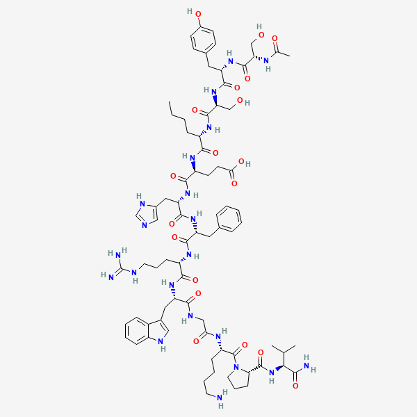 2D chemical structure of Melanotan I (PubChem CID 16197727)