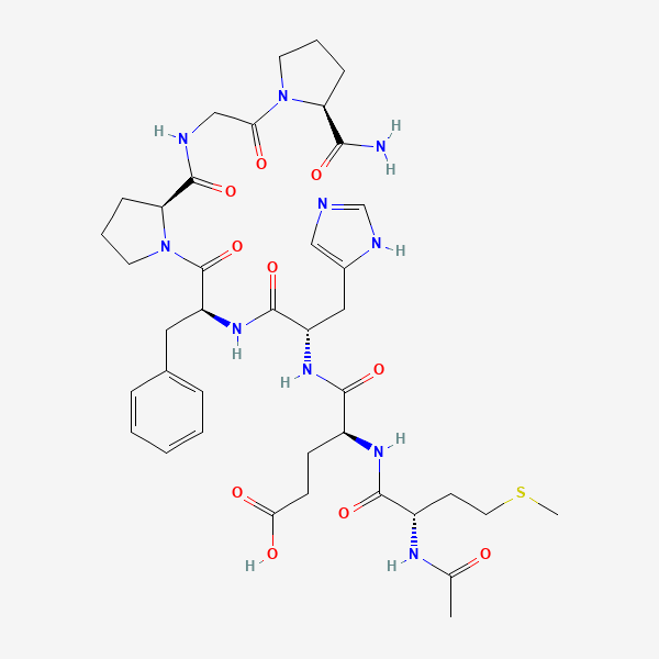2D chemical structure of N-Acetyl Semax Amidate (PubChem CID 172638603)