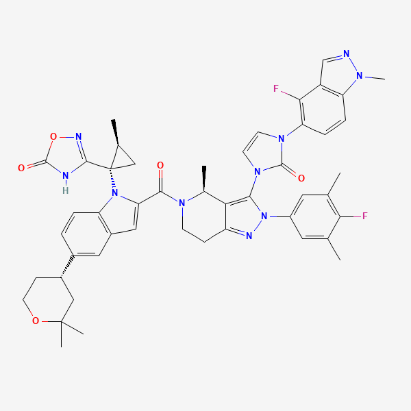 2D chemical structure of Orforglipron (PubChem CID 137319706)