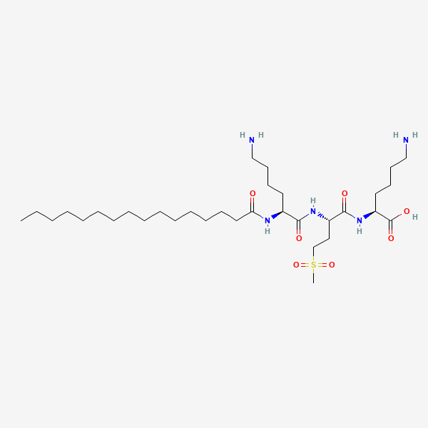 2D chemical structure of Palmitoyl Tripeptide-38 (PubChem CID 71587932)