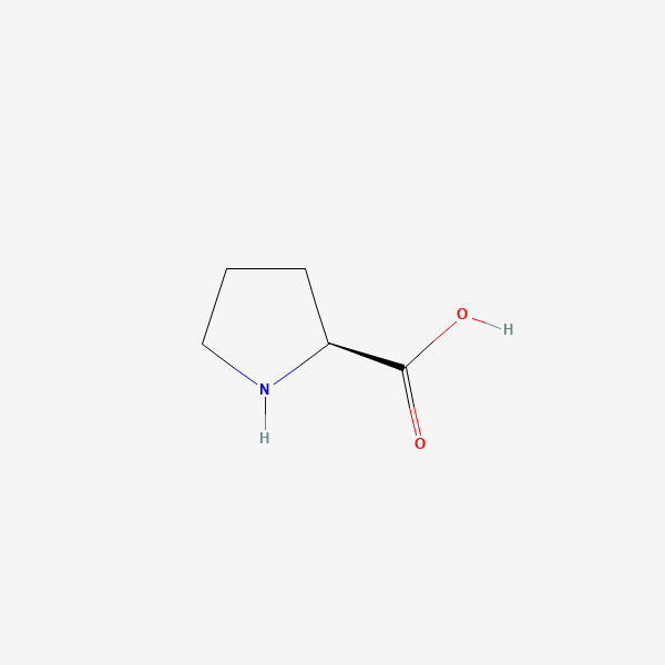 2D chemical structure of L-Proline (PubChem CID 145742)