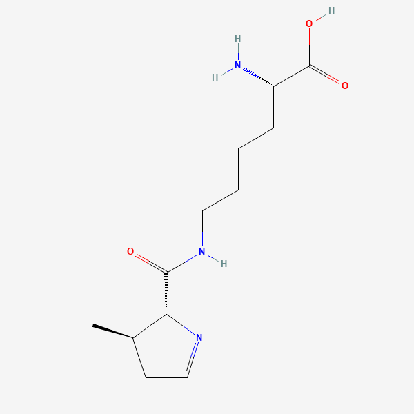 2D chemical structure of Pyrrolysine (PubChem CID 5460671)