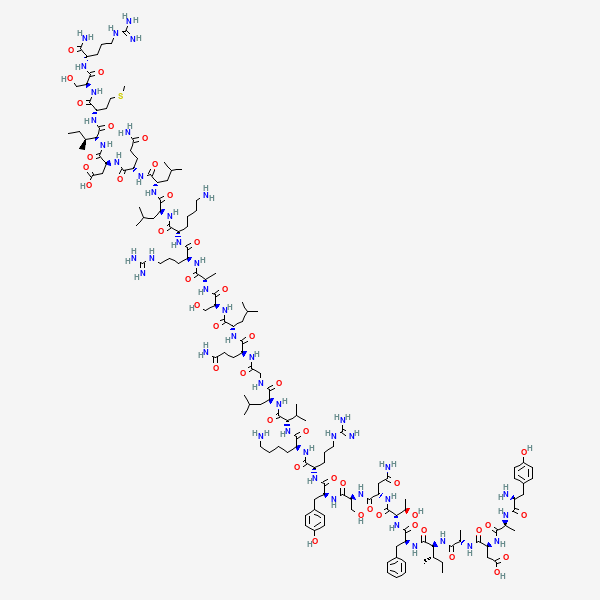 2D chemical structure of Sermorelin (PubChem CID 16132413)